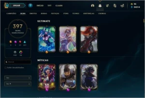 Conta Lol Diamante 2 - 397 skins - League of Legends