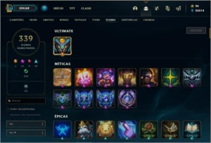 Conta Lol Diamante 2 - 397 skins - League of Legends