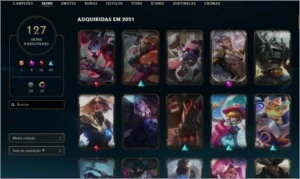 CONTA GOLD 127 skins, level 500 TODOS CHAMPS - League of Legends LOL