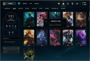 Conta ouro 4 com 121 skins e 125 champs (MAIN JG / TOP) - League of Legends LOL
