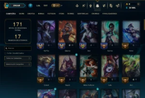 Platina 4 com 70 Champs e 8 Skins - League of Legends LOL