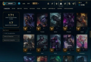 Platina 4 com 70 Champs e 8 Skins - League of Legends LOL