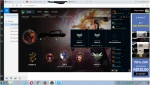 PRATA 3/ +60 personagens/+50 reais gastos em skins/+Skins - League of Legends LOL