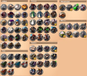 Conta - Coleta T8 + várias skins - Albion Online