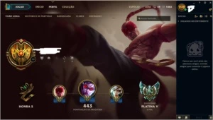 Conta League of Legends Platina V 107 Champs LOL