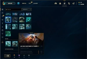Conta ouro 2 com TODOS os champs e 131 Skins + 2 Prestigios - League of Legends LOL