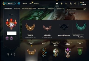 Conta ouro 2 com TODOS os champs e 131 Skins + 2 Prestigios - League of Legends LOL