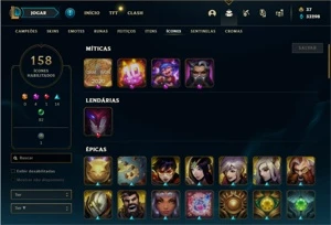 Conta ouro 2 com TODOS os champs e 131 Skins + 2 Prestigios - League of Legends LOL
