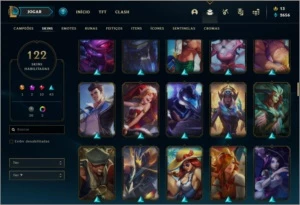 Conta prata 3 com 122 skins e 86 champs - League of Legends LOL