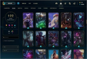 Conta prata 3 com 122 skins e 86 champs - League of Legends LOL