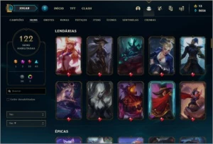 Conta prata 3 com 122 skins e 86 champs - League of Legends LOL