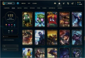 Conta prata 3 com 122 skins e 86 champs - League of Legends LOL