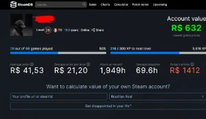 Conta steam lvl 28, 18 anos, 48 jogos!