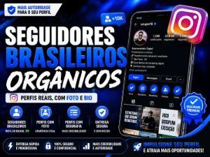 🔥Seguidores Brasileiros Orgânicos para Instagram 🚀 - Redes Sociais