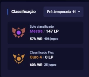 VENDO CONTA EX MESTRE 147 PONTOS - League of Legends LOL