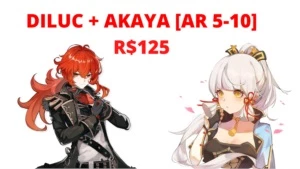 Diluc + Akaya [ESTOQUE LOTADO] - Genshin Impact