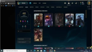 CONTA UNRANKED, 48 SKINS - League of Legends LOL