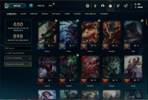 Conta Unranked com 150 Champs e 192 Skins ( MAIN TOP / JG ) - League of Legends LOL