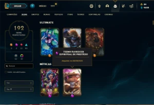 Conta Unranked com 150 Champs e 192 Skins ( MAIN TOP / JG ) - League of Legends LOL