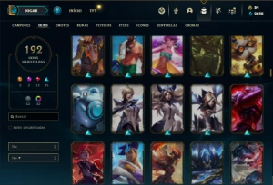 Conta Unranked com 150 Champs e 192 Skins ( MAIN TOP / JG ) - League of Legends LOL