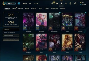 Conta Unranked com 100 Champs e 119 Skins - League of Legends LOL