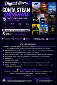Jogos Steam super conta off line com Forza Horizon 6 inclusa