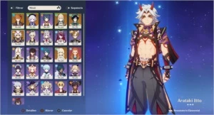 Conta AR-39 Venti,Itto,Qiqi,Childe,Jean + 2 armas 5 stars - Genshin Impact