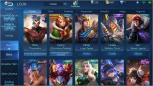 Conta Mobile Legends + de 60 Skins e 51 Heros