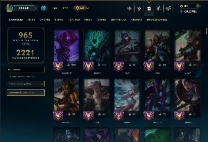 Esmeralda 4 com TODOS os Champs e 309 Skins +14 Miticas - League of Legends LOL
