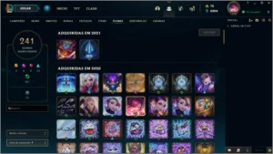 Conta TOP 626 skins Full Champ - League of Legends LOL