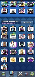 Promoçao, conta quase 53, quase todas cartas no 14 - Clash Royale