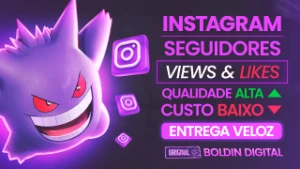 💥 Instagram - 1000 Seguidores Brasileiros ♻️ Reposição: 30 - Social Media