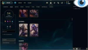 Conta lol lvl 157 com 54 skin é  71 champs - League of Legends