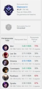 Conta lol PLATINA 3 WR ALTO - League of Legends