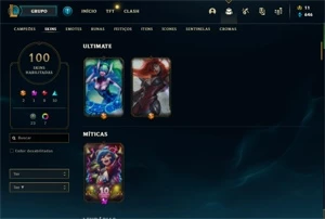Conta gold com skin - League of Legends LOL