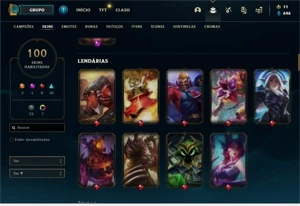 Conta gold com skin - League of Legends LOL