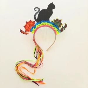 Tiara Gato Preto - Artesanato e Personalizados