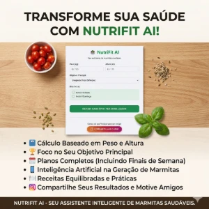 NutriFit - App Inteligente de Marmitas Saudáveis - Vitalício