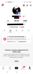 Conta Do Tiktok Com Shop Ativo +28K Seguidores + Lives Ativa - Redes Sociais