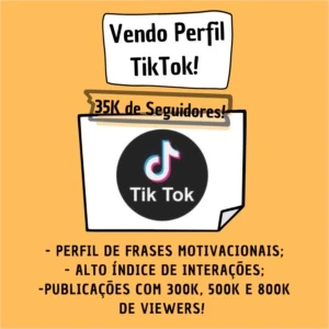 Vendo Perfil de Tiktok com 35k de seguidores - Redes Sociais