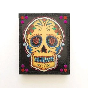 Quadro Caveira Mexicana #8 - Artesanato e Personalizados
