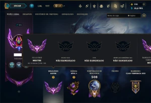 Mestre com TODOS os Champs e 64 Skins ( 208 PDL ) - League of Legends LOL