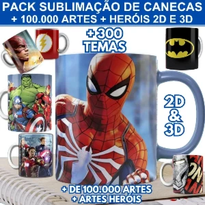 Pack Sublimação Para Canecas + De 100.000 + Divertidamente 2 - Outros