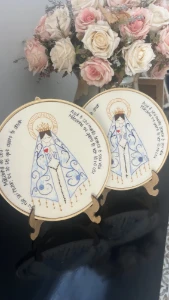 Mãezinha do Céu- bordado em bastidor - Artesanato e Personalizados