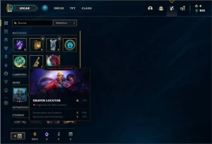 Conta Ouro 3 com 38 Champs e 7 Skins + 1 Espolio de skin - League of Legends LOL