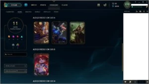 CONTA LOL / ELO PLATINA 2 / 53 CAMPEÕES / 11 SKINS - League of Legends