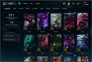 Conta ouro 2 com 22 skins e 76 champs - League of Legends LOL