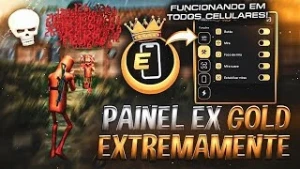 Painel Extreme Gold Permanente! (100% Hs 🍅) + 4 Brindes 🎁 - Free Fire