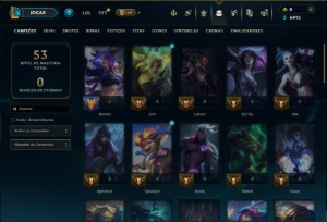 Esmeralda 3 com 50 Champs e 10 Skins - League of Legends LOL