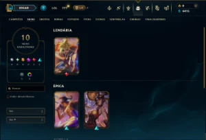 Esmeralda 3 com 50 Champs e 10 Skins - League of Legends LOL